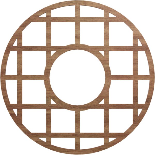 Ekena Millwork O'Neal Wood Fretwork Pierced Ceiling Medallion, Walnut, 28"OD x 10 1/8"ID x 1/4"T CMWP28X28X0250ONWA - main